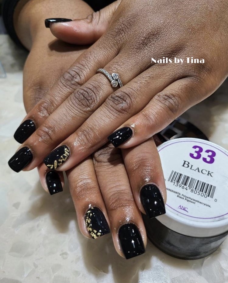 DP - Black 33 - Gold Flakes