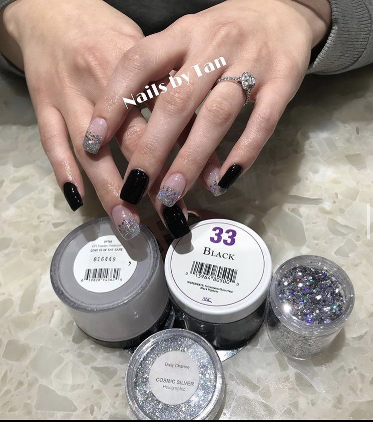 DP - Black 33 and T69 Love is in the Bare - Holographic Glitter and Cosmic Silver